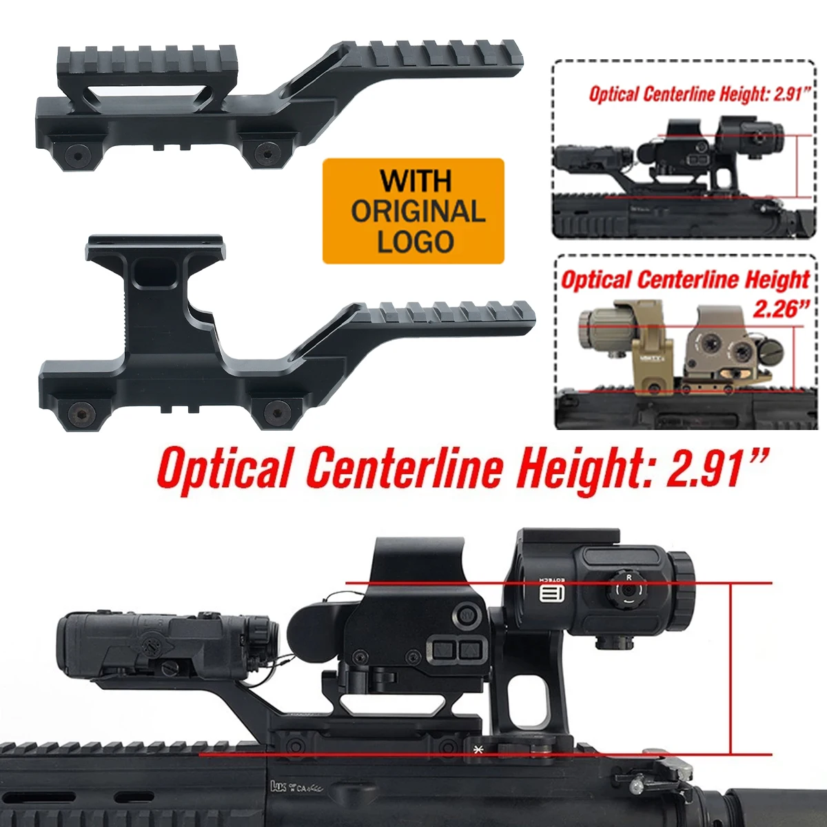 ElevadorUNITY Tactical Hyd Cantilever para Eotech – AR15 20mm - imagen 3
