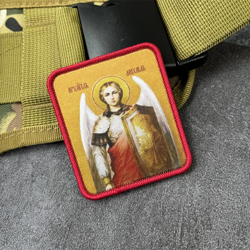 Parche táctico impreso San Miguel Arcángel con velcro gancho-bucle - imagen 2