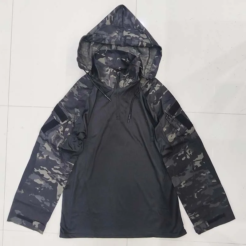 Camiseta táctica de camuflaje con capucha de combate para hombre - imagen 2