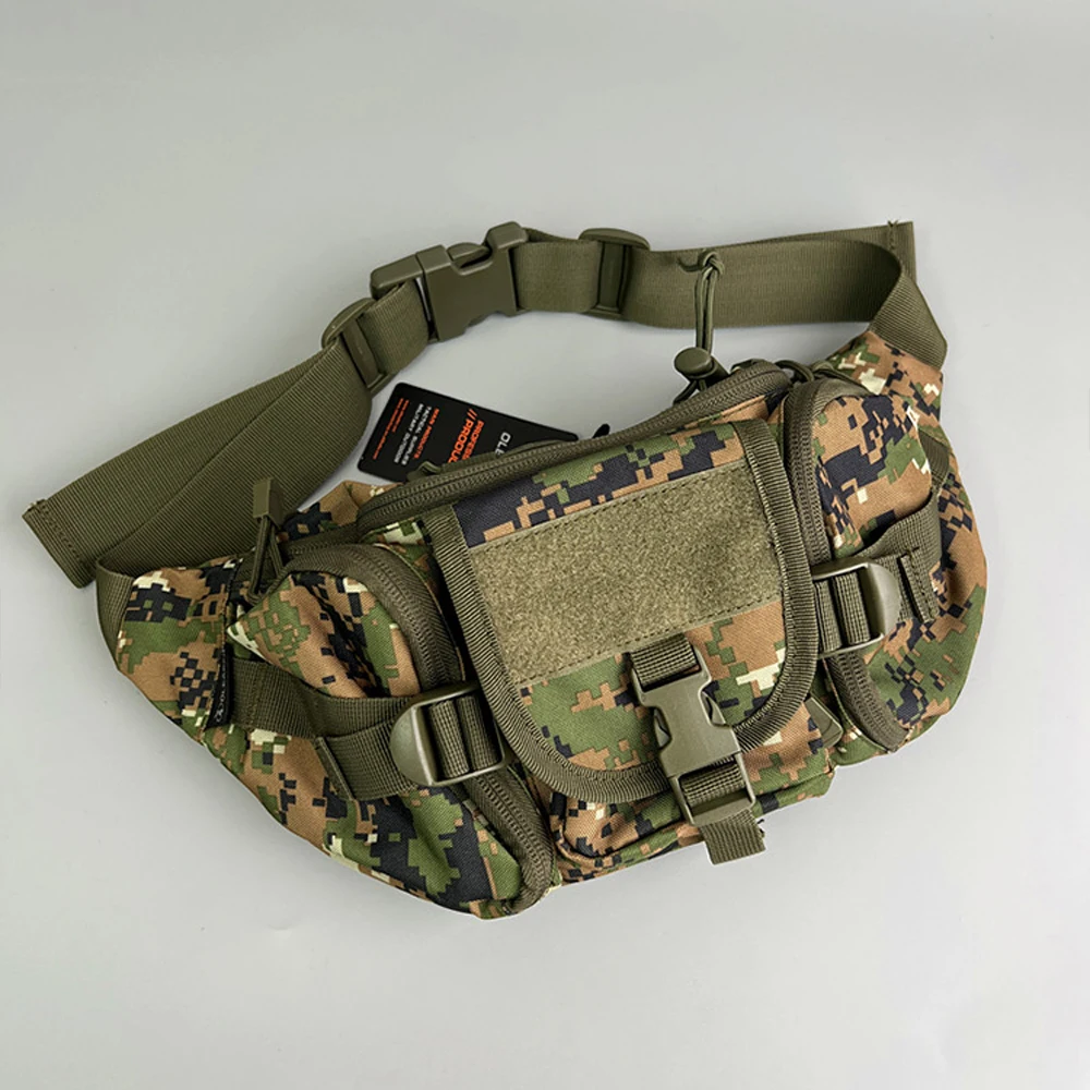 Bolsa táctica MOLLE camuflaje riñonera impermeable de lona - imagen 3
