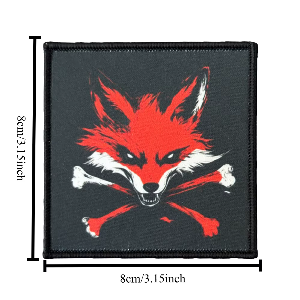 Parche táctico zorro rojo pirata insignia moral con velcro - imagen 4