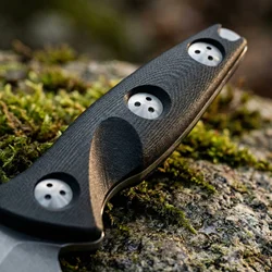 Cuchillo de hoja fija para exterior con funda resistente camping