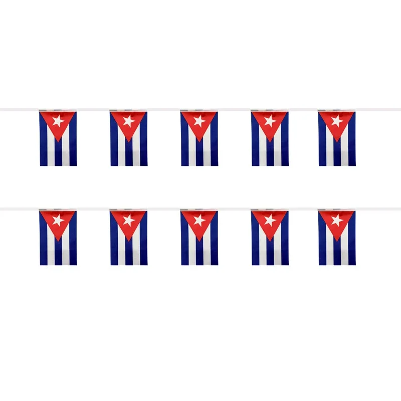 Banderines de Cuba estilo cuerda para decoración