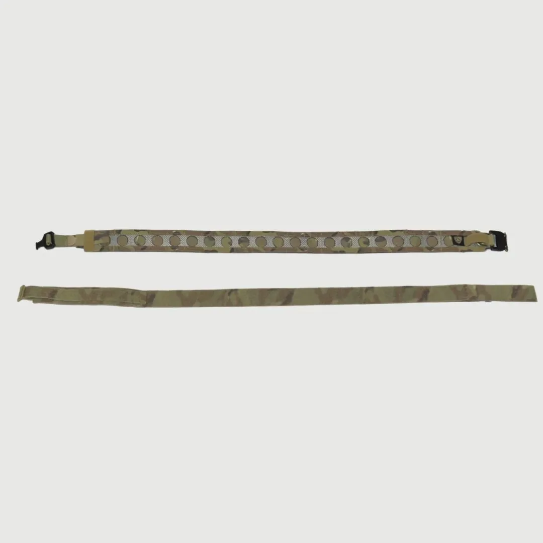 Cinturón táctico MOLLE airsoft doble capa con hebilla metálica - imagen 2