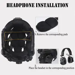 Casco táctico rápido con NVG simulado, auriculares y máscara paintball
