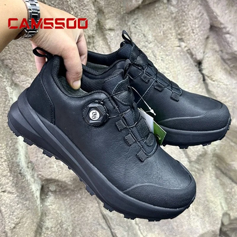 CAMSSOO Botas tácticas de piel – Senderismo montaña invierno hombre