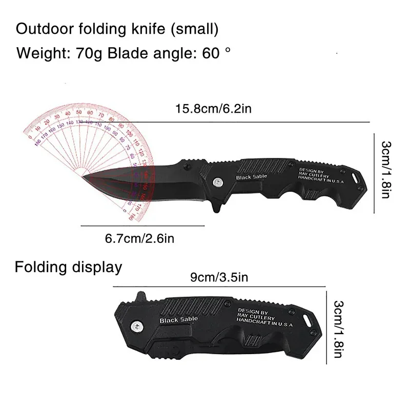 Cuchillo de supervivencia plegable multifunción para camping - imagen 3