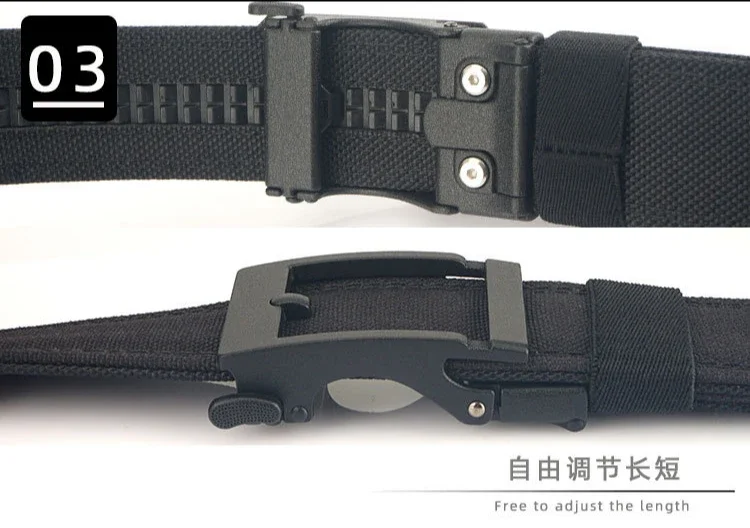 Cinturón táctico de nylon para hombre con hebilla automática - imagen 2