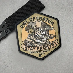 Parche táctico búho operador Mantente helado con velcro