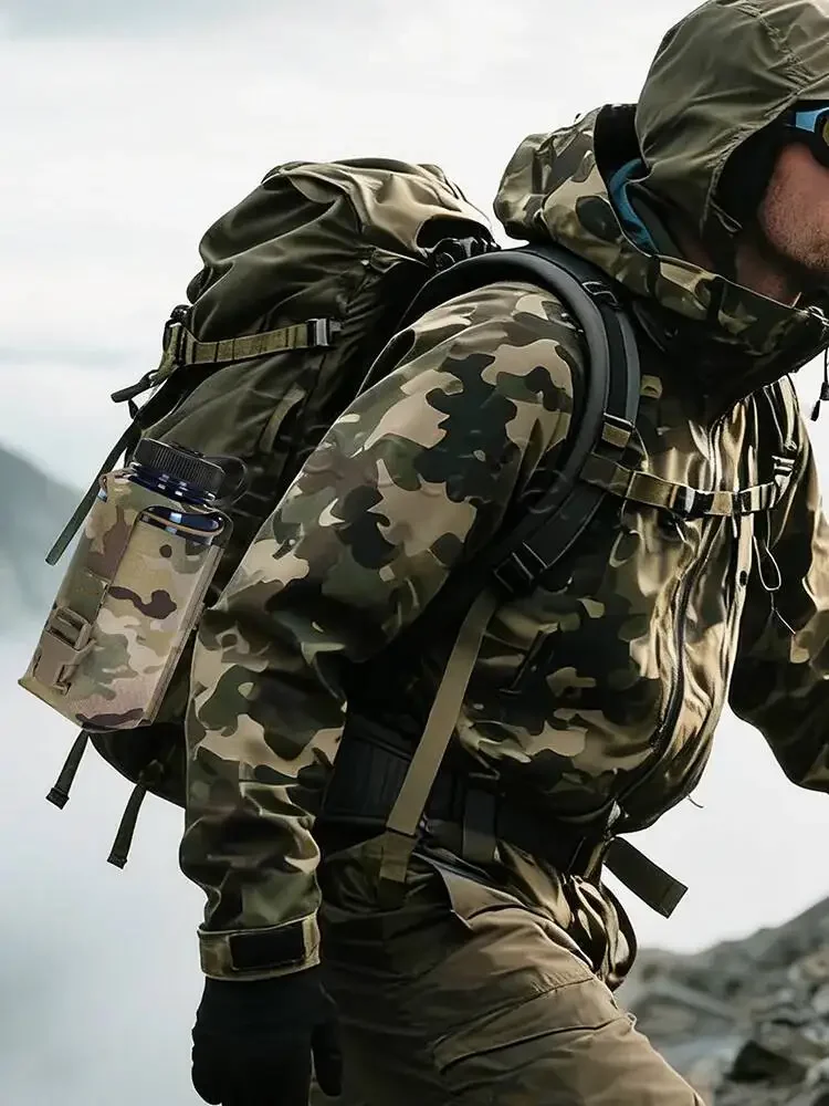 Portabotellas MOLLE táctico para botella de agua con hebilla rápida