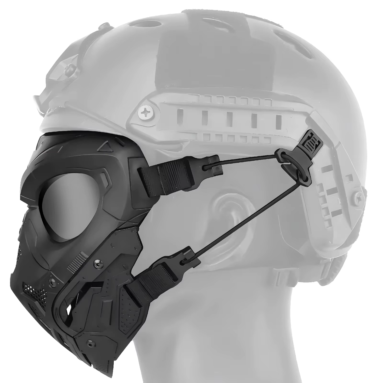 Máscara Lurker Cyberpunk antiniebla táctica airsoft - imagen 3