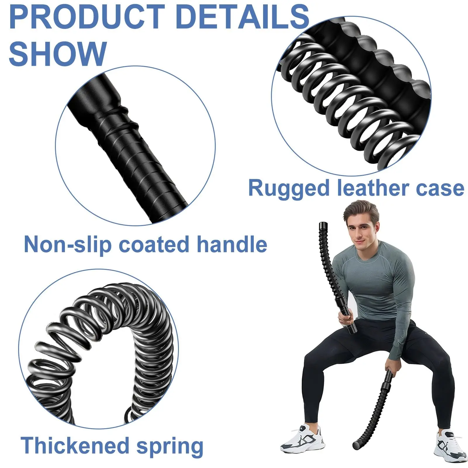 Cuerda de saltar sin cable para cardio y entrenamiento con gran rebote - imagen 2