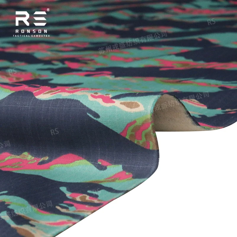 Tela táctica ripstop camuflaje Miami Tiger Stripe NYCO