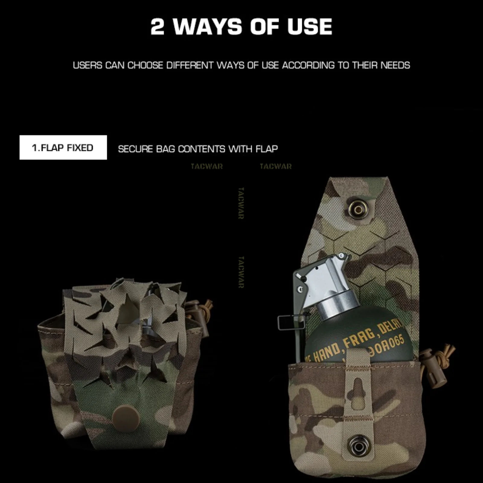 Pouch de granada airsoft M67 RGD-5 para portaplacas - imagen 4