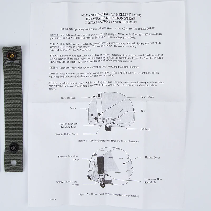 Hebilla para visera de casco ACH – entrenamiento aire libre - imagen 2