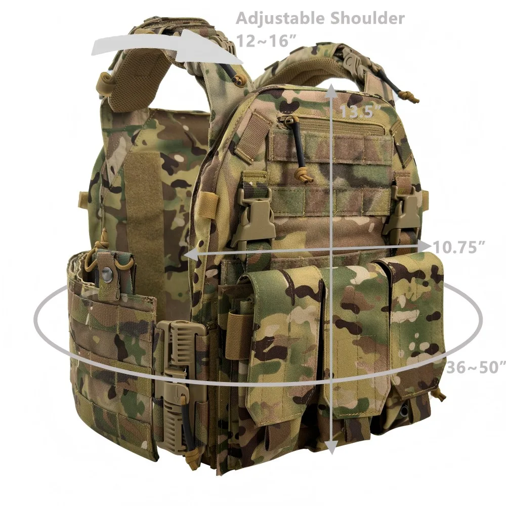 EMERSONGEARS Chaleco táctico nailon liberación rápida