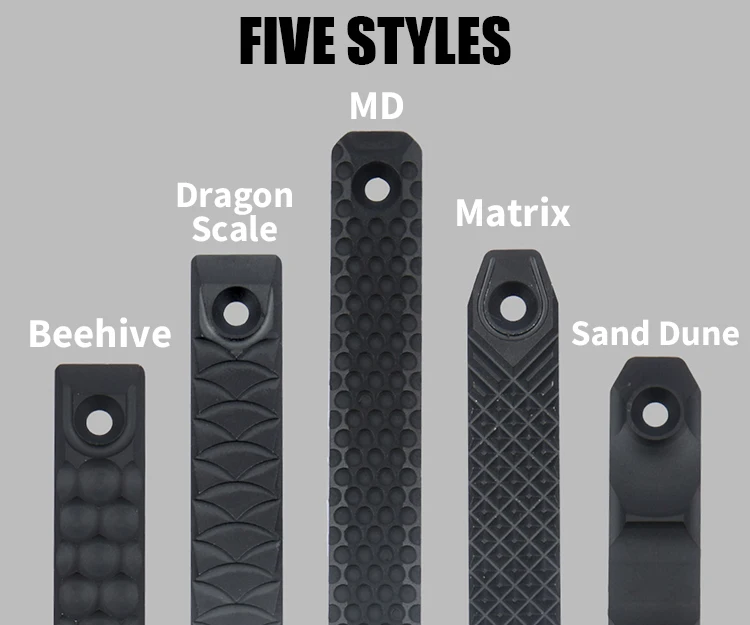 Cubierta de riel en metal CNC para rieles RS y módulos M-Lok/KeyMod