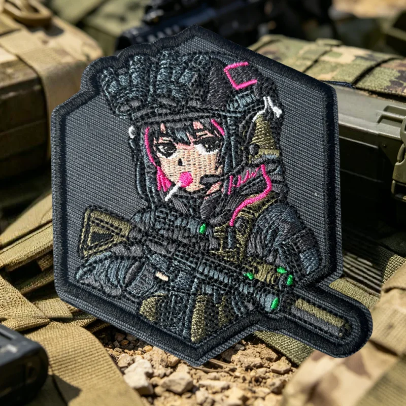 Parche táctico bordado anime con gancho y bucle para chaleco - imagen 4