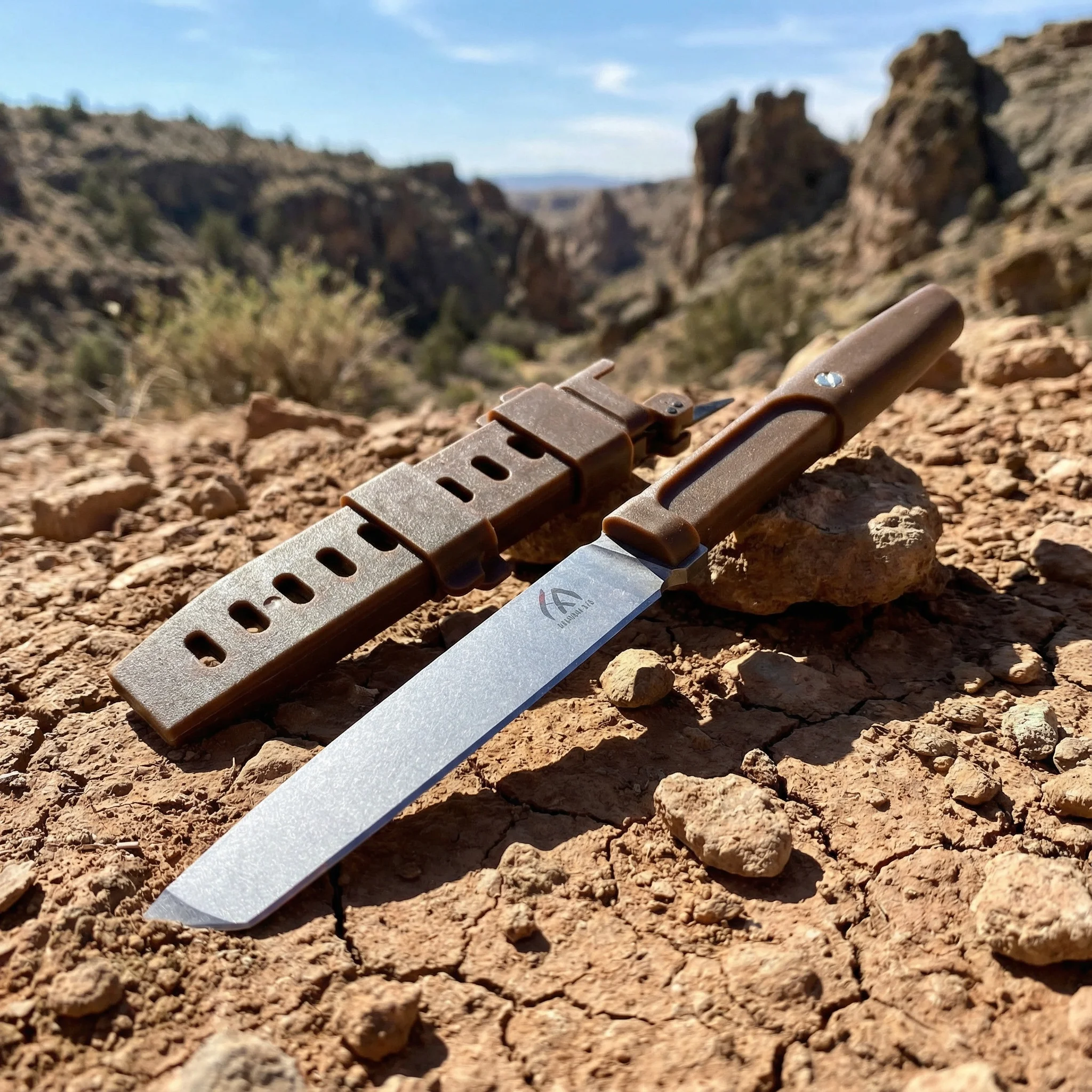 Cuchillo fijo táctico con mango G10 y funda para al aire libre - imagen 2