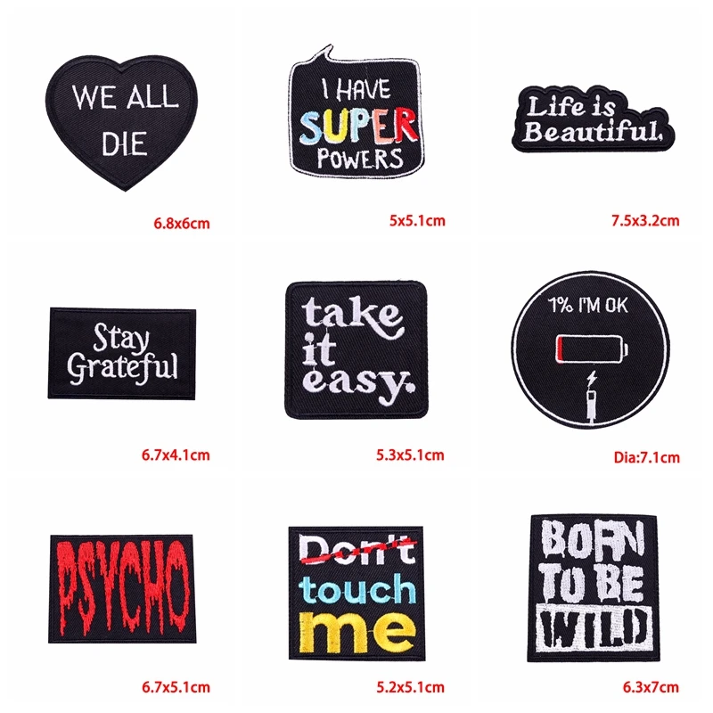 Parches bordados con diseño para personalizar