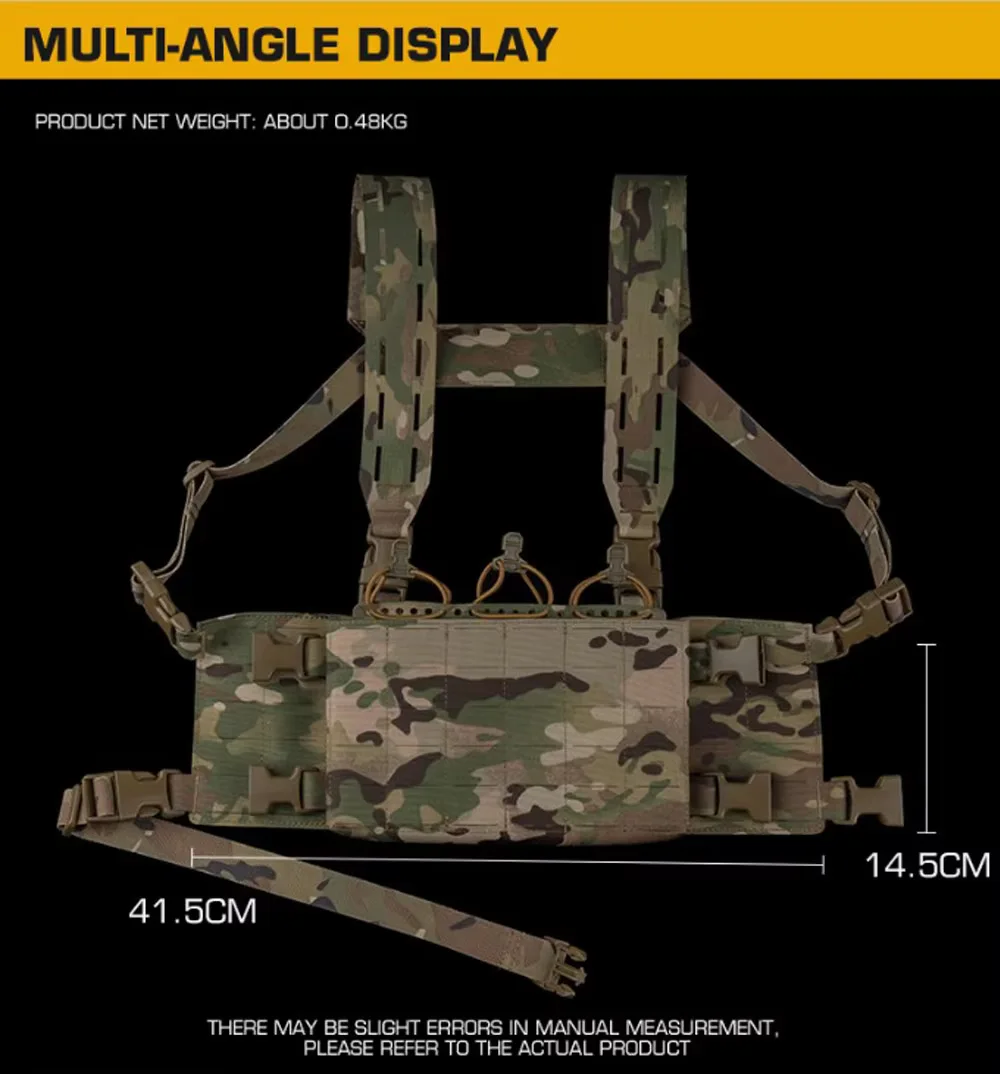 Chaleco Táctico Portaplacas LV-X Modular para Caza con Sistema Molle - imagen 5