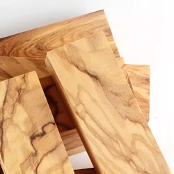Taco de madera de olivo para mango de cuchillo artesanal