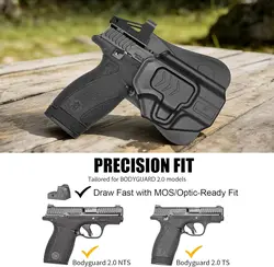 Funda OWB Smith & Wesson Bodyguard retención reforzada mano derecha