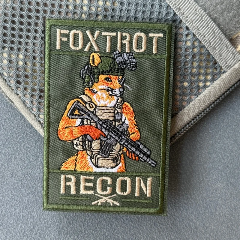 Parche táctico Foxtrot Recon insignia bordada velcro gancho y bucle - imagen 3