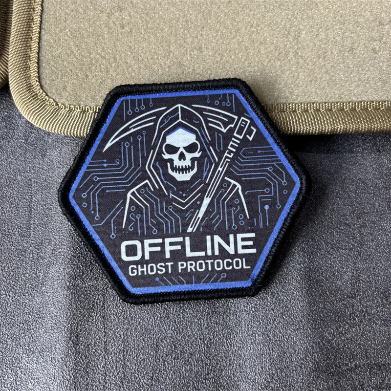 Parche Táctico Offlines Death con velcro para uniforme - imagen 5