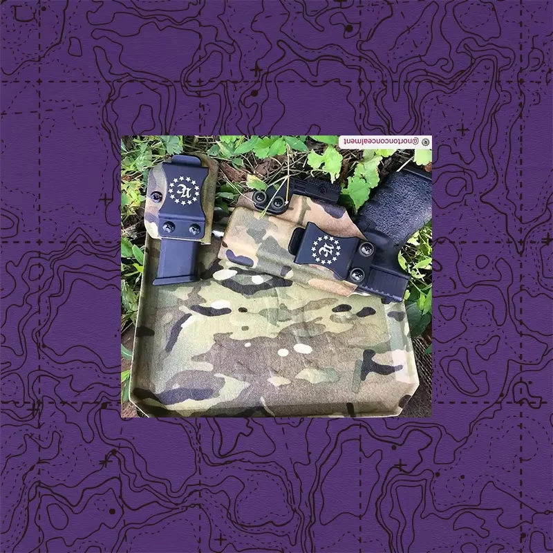 Funda Kydex para cuchillo terreno púrpura termoformada - imagen 4