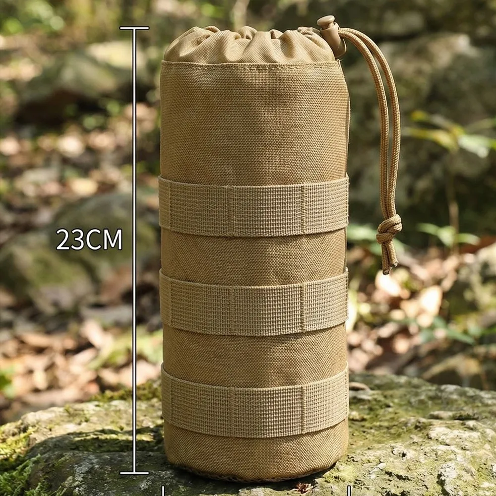 Bolsa táctica MOLLE porta botella nylon 600D con cordón - imagen 3