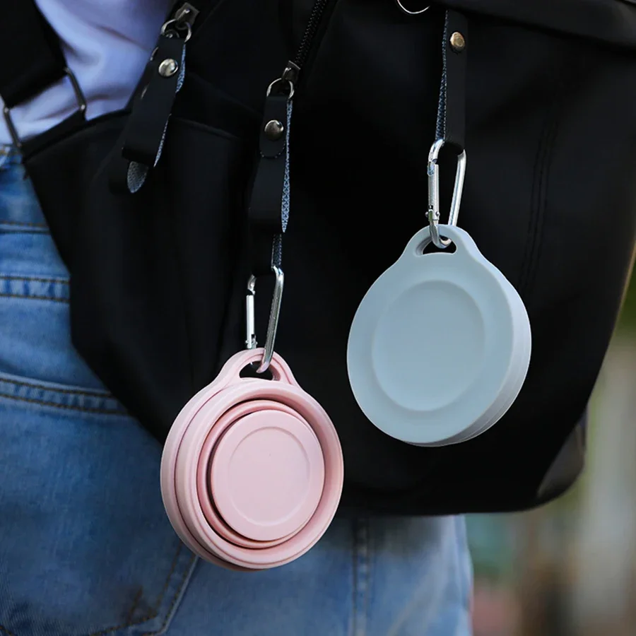 Taza plegable de silicona 180 ml con tapa para viajes al aire libre - imagen 4