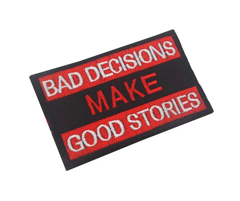 Parche táctico bordado emblema moral adhesivo para ropa - imagen 3