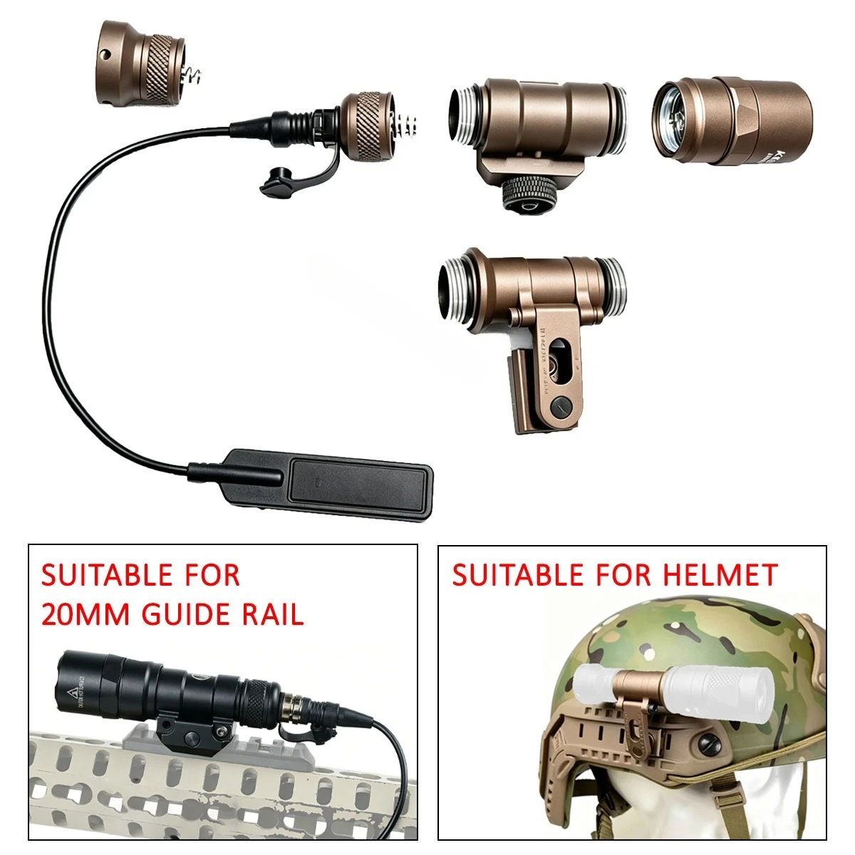 Soporte de linterna táctica para casco SureFire M300 Picatinny ARC - imagen 3