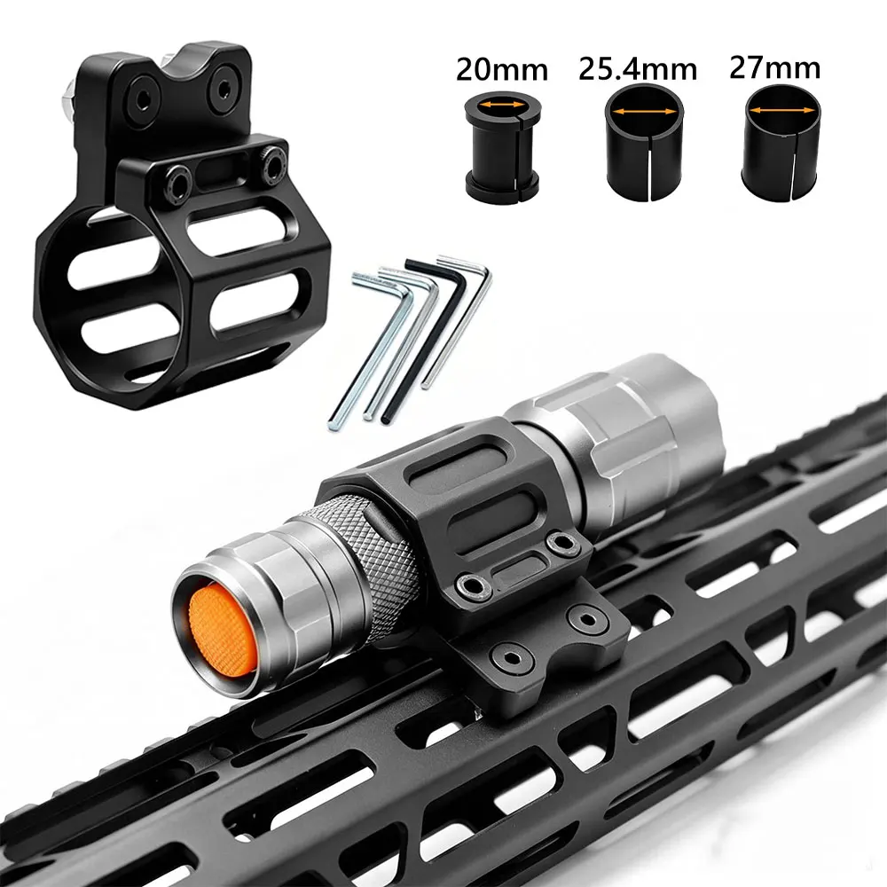 Soporte táctico para linterna con anillo de montaje universal caza - imagen 5