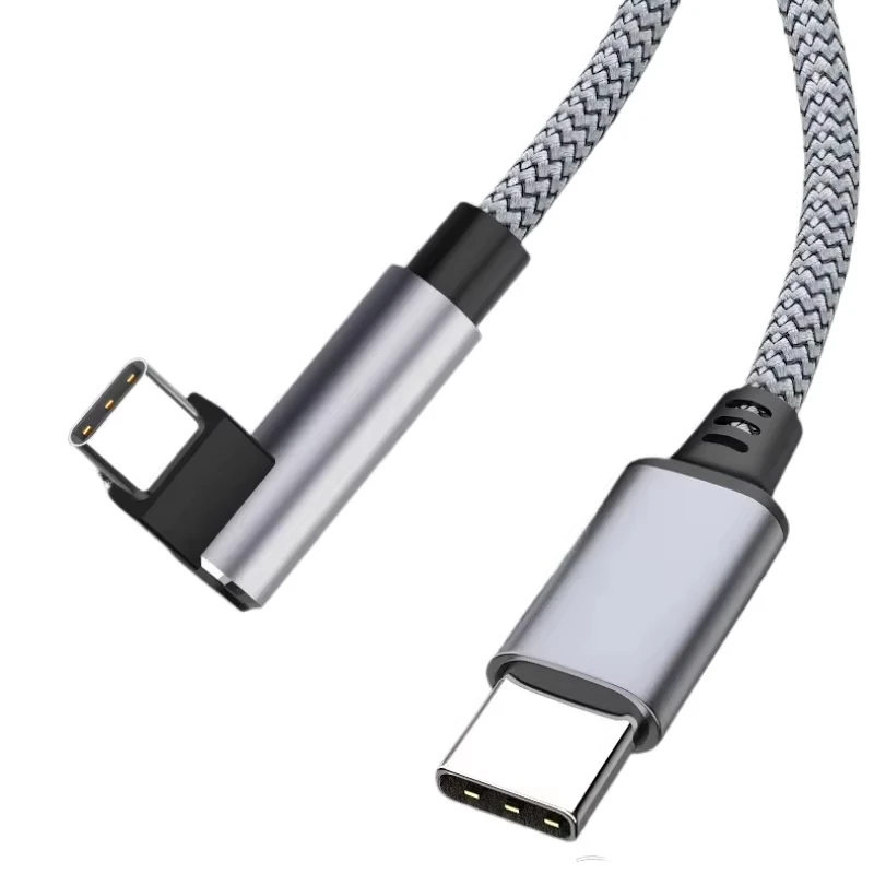 Cable USB C a USB tipo C con conector de 90 grados