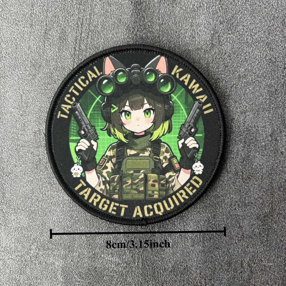 Militaire parche táctico bordado gancho y lazo motivo chica - imagen 4