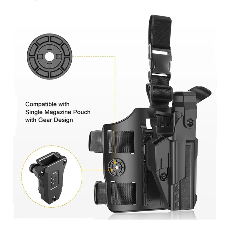 Funda táctica portapierna con liberación rápida para Glock - imagen 3