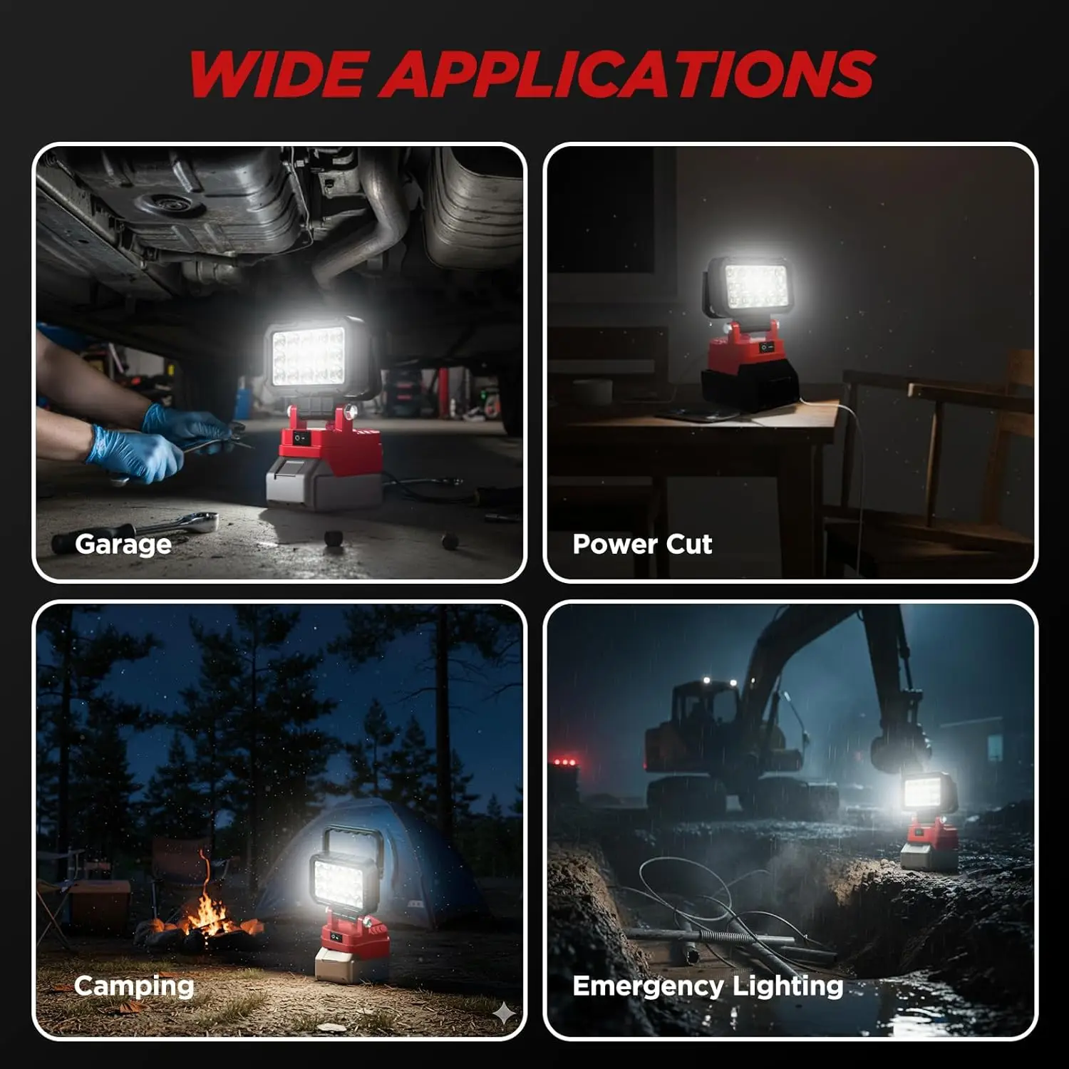 Lámpara de Trabajo LED Ajustable Inalámbrica con USB - Milwaukee - imagen 5