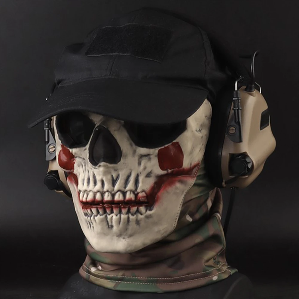 Máscara táctica Airsoft Ghost COD de cara completa látex calavera - imagen 4