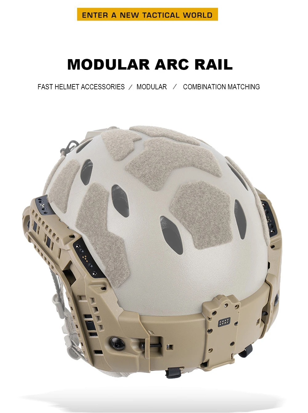 Riel de montaje ARC modular vista frontal