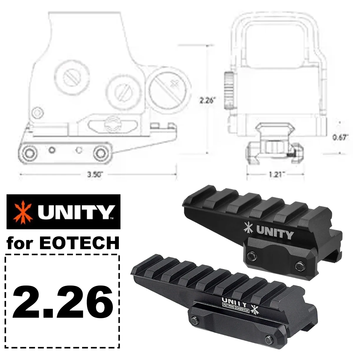 Montura Unity FTC para ampliador EOTECH G33, G43 y G45 - imagen 3