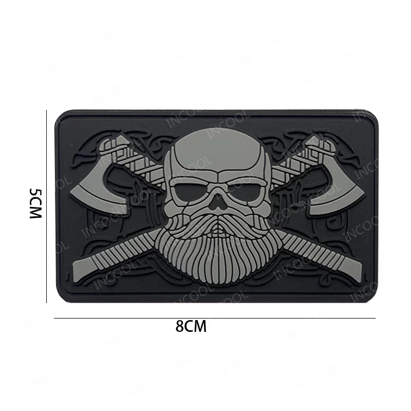 Shoous Parche táctico vikingo bordado en PVC de goma - imagen 2