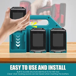 Soporte baterías Makita 6 posiciones 14,4V-18V ABS con asa