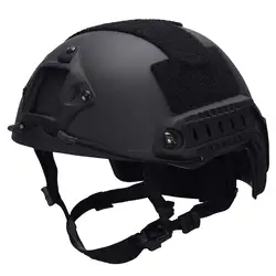 BOOIU MH Base ABS Casco táctico con rieles laterales Airsoft