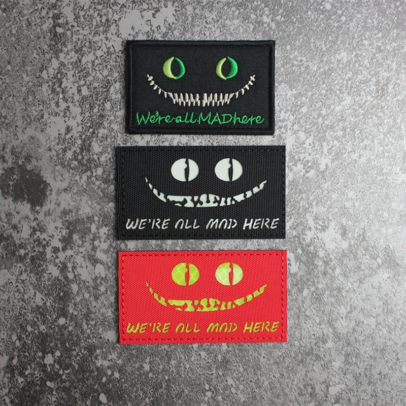 Parche táctico bordado IR reflectante ojos de Cheshire para bolsos - imagen 2