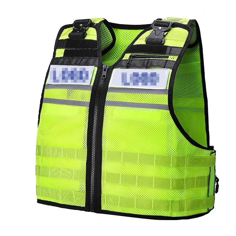 Chaleco táctico MOLLE de malla desmontable rápida transpirable
