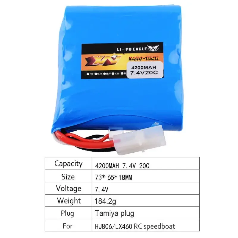 Batería LiPo para lancha RC de control remoto, alta descarga - imagen 2