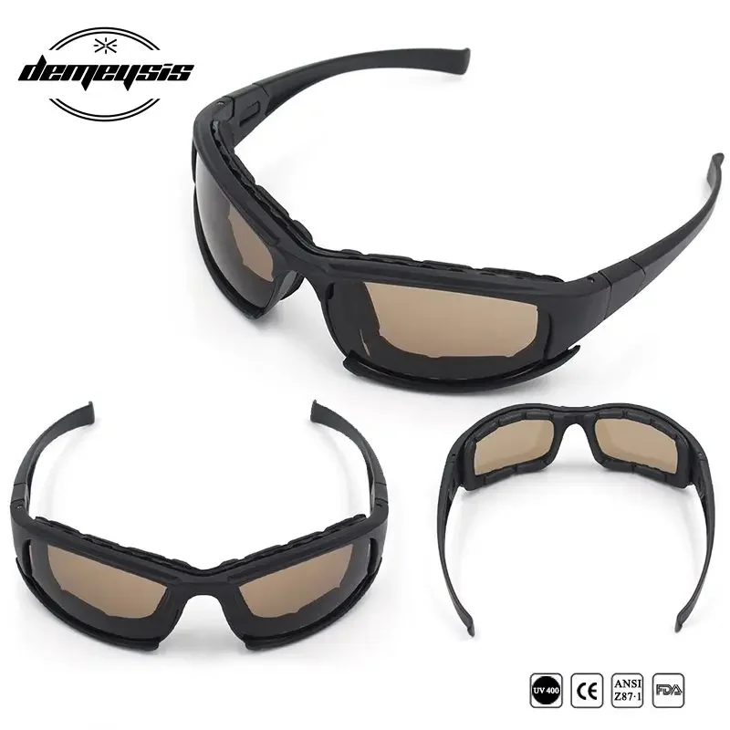 Gafas tácticas fotocromáticas con 4 lentes para Airsoft y tiro - imagen 3