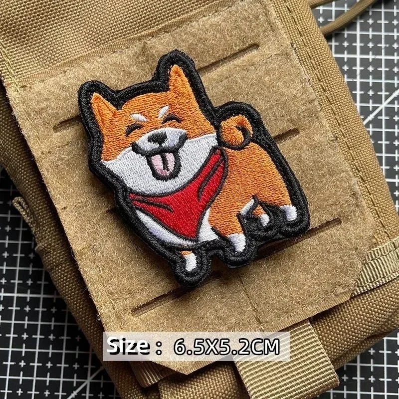Parche morale bordado con gancho y bucle Corgi y perro salchicha - imagen 5